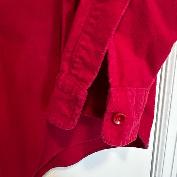 VTG 80’s/90’s LL Bean Chamois Cloth Shirt Men’s Size 16 Medium Red Heavyweight - Picture 8 of 10